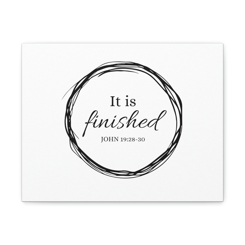 Scripture Walls It Is Finished 2 Timothy 4:7 Circle White Christian Wall Art